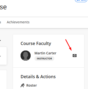 Contact Instructor button